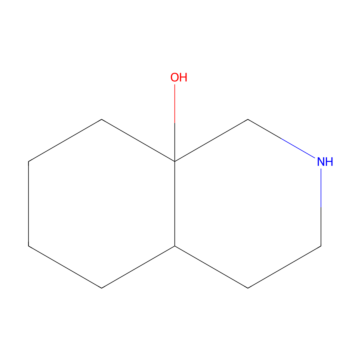 Decahydroisoquinolin-8a-ol molecular structure, CAS 855295-18-0