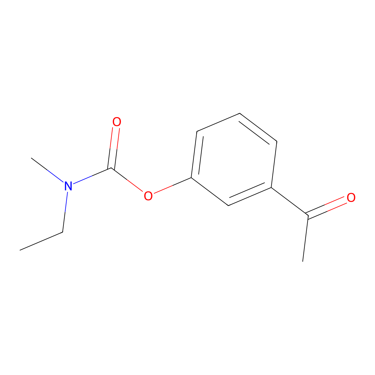 3-Acetylphenyl ethyl(methyl)carbamate molecular structure, CAS 855300-09-3
