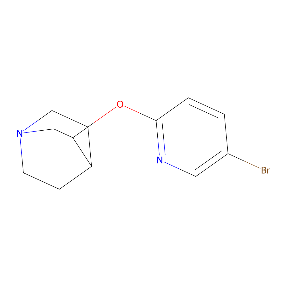 3-[(5-Bromopyridin-2-yl)oxy]quinuclidine molecular structure, CAS 855302-57-7