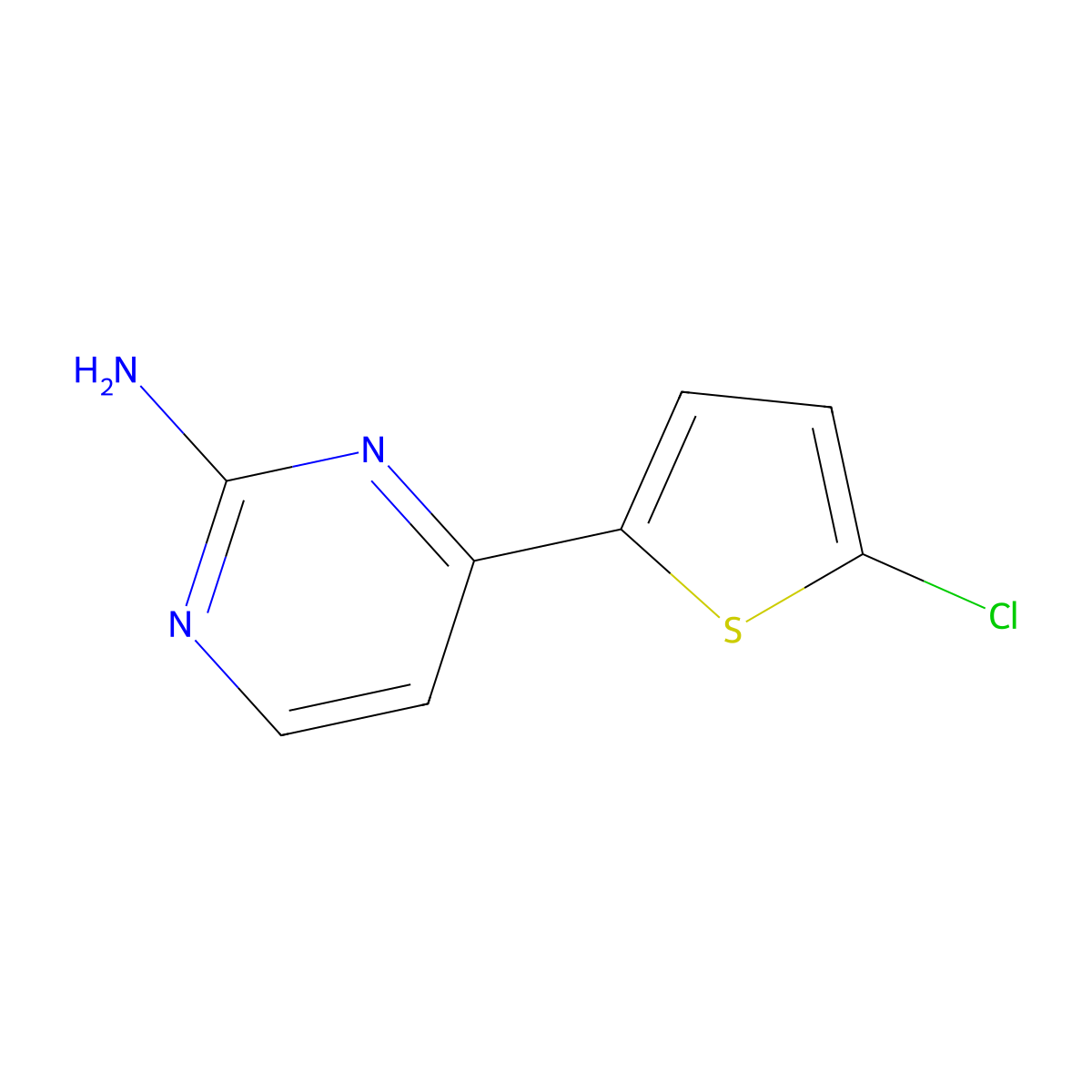 4-(5-Chloro-2-thienyl)-2-pyrimidinamine molecular structure, CAS 855308-65-5