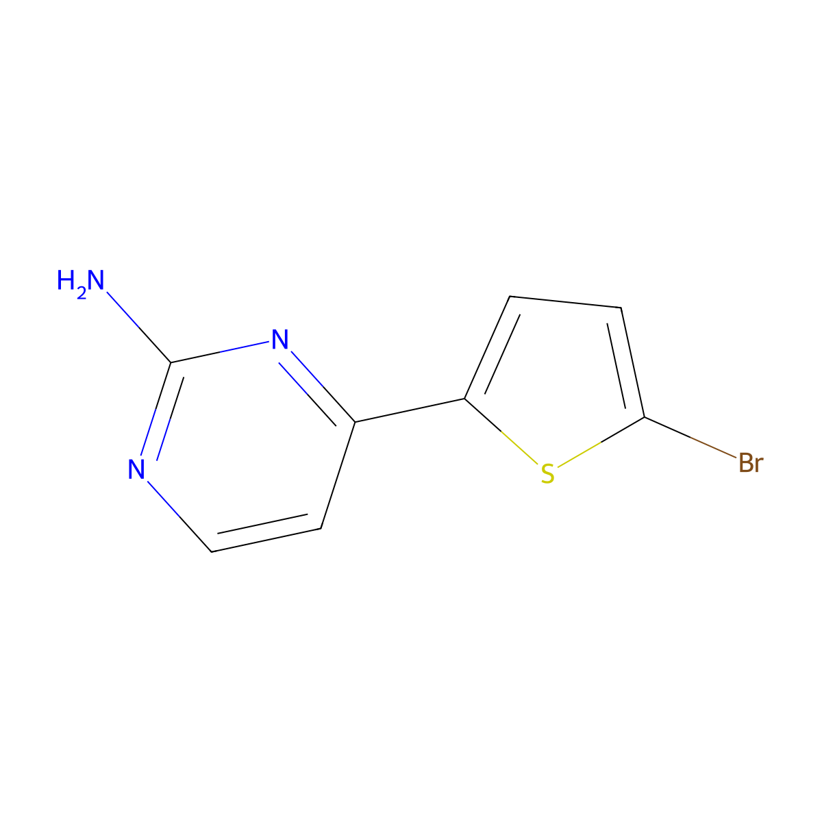 4-(5-Bromo-2-thienyl)-2-pyrimidinamine molecular structure, CAS 855308-66-6