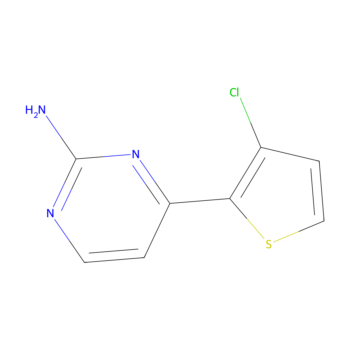 4-(3-Chloro-2-thienyl)-2-pyrimidinamine molecular structure, CAS 855308-67-7