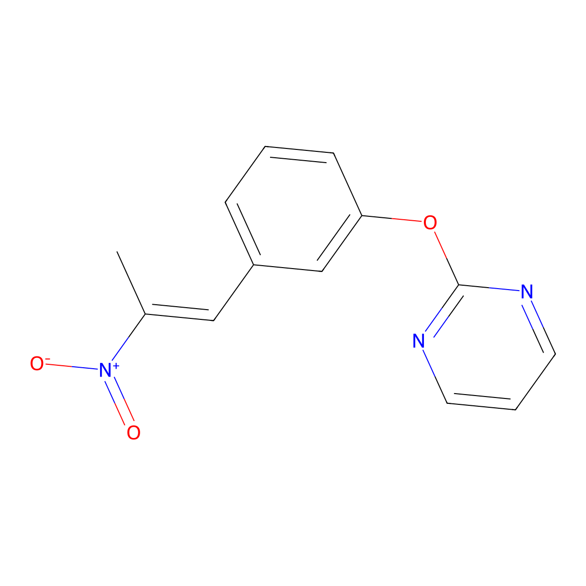 2-[3-(2-Nitro-1-propenyl)phenoxy]pyrimidine molecular structure, CAS 855308-69-9