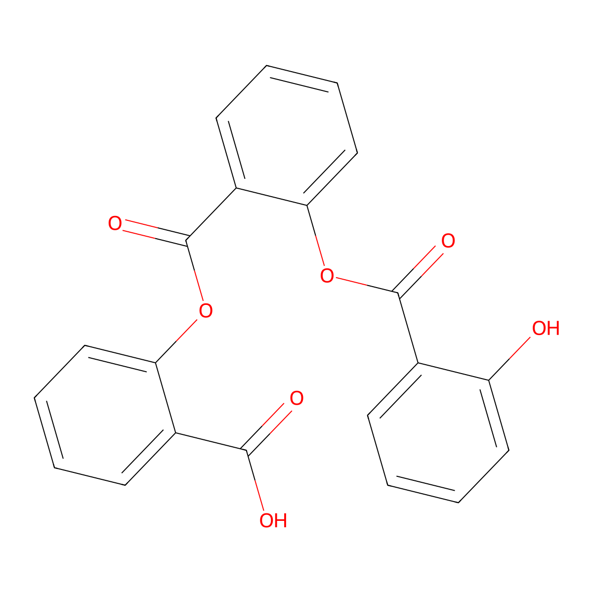 2-((2-((2-Hydroxybenzoyl)oxy)benzoyl)oxy)benzoic acid molecular structure, CAS 85531-17-5