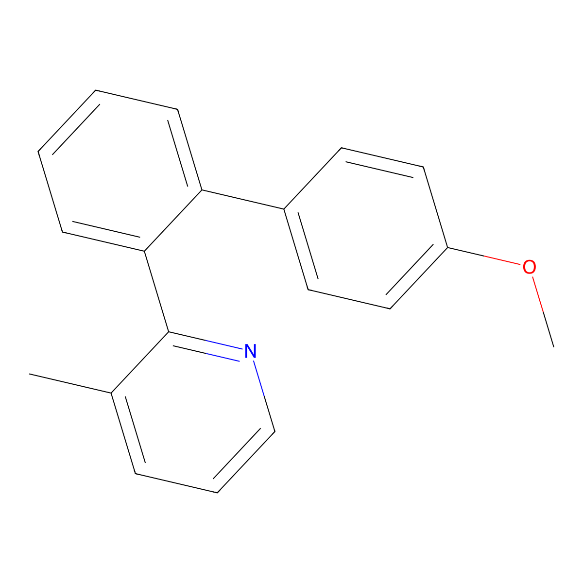 2-{4'-Methoxy-[1,1'-biphenyl]-2-yl}-3-methylpyridine molecular structure, CAS 855313-19-8