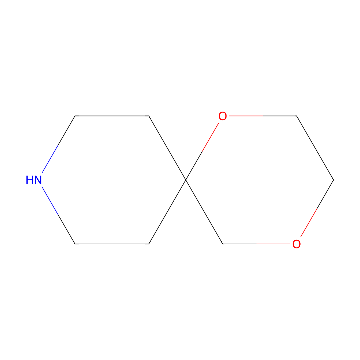 1,4-Dioxa-9-azaspiro[5.5]undecane molecular structure, CAS 855314-76-0