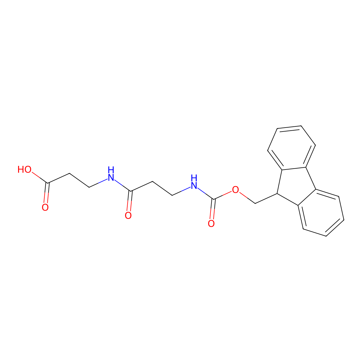 3-[3-({[(9H-fluoren-9-yl)methoxy]carbonyl}amino)propanamido]propanoic acid molecular structure, CAS 855316-46-0