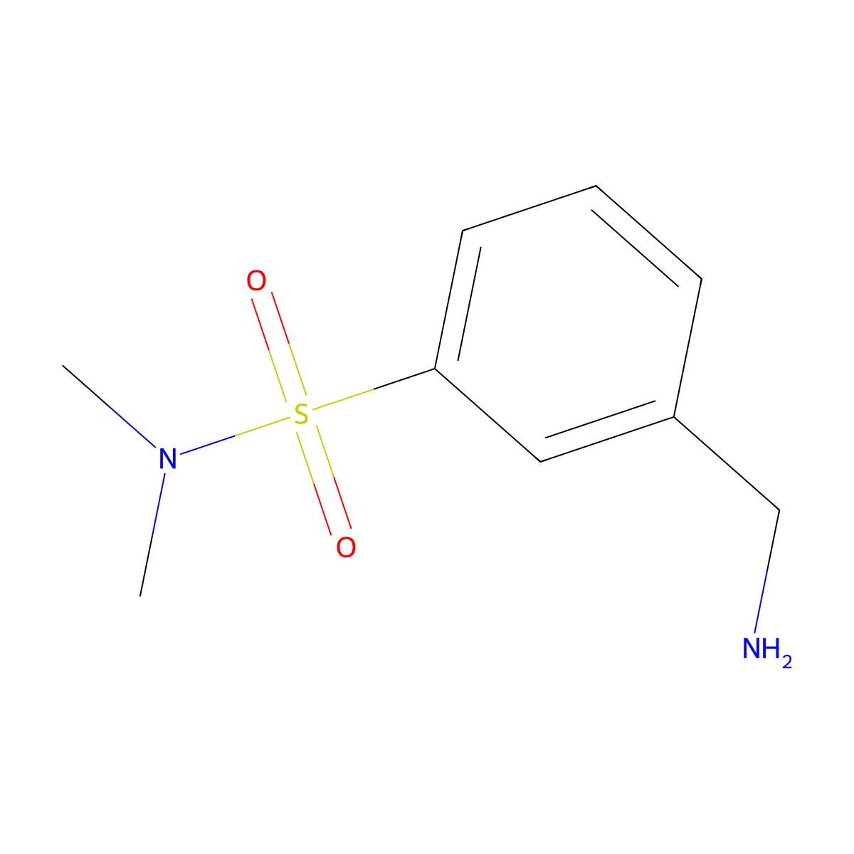 3-(Aminomethyl)-N,N-dimethylbenzenesulfonamide molecular structure, CAS 855338-24-8