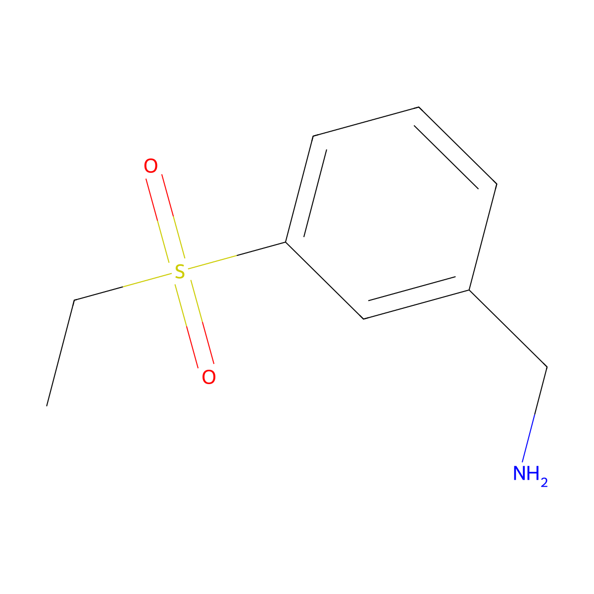 [3-(Ethanesulfonyl)phenyl]methanamine molecular structure, CAS 855339-37-6