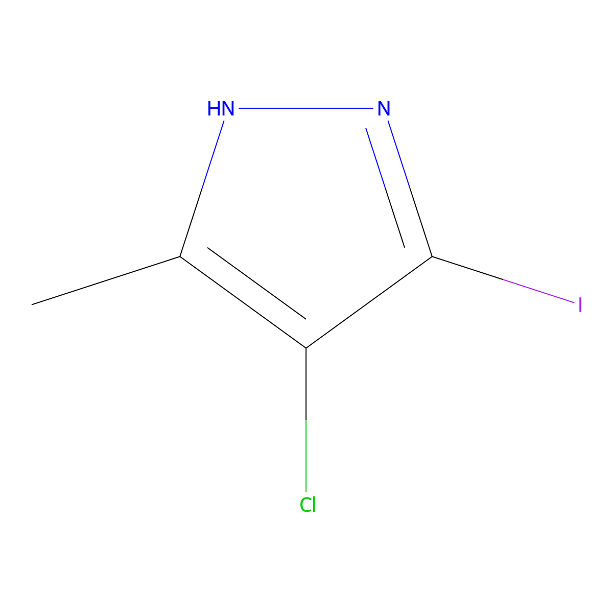 4-Chloro-3-iodo-5-methyl-1h-pyrazole molecular structure, CAS 855344-32-0