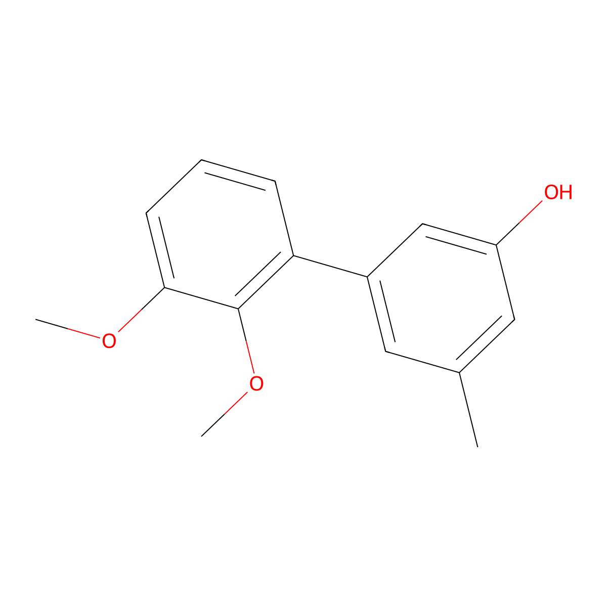 2',3'-Dimethoxy-5-methyl[1,1'-biphenyl]-3-ol molecular structure, CAS 855346-34-8