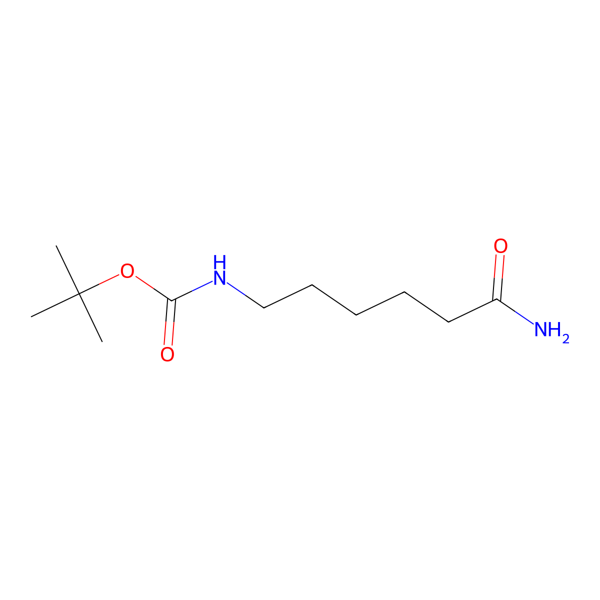 tert-Butyl (6-amino-6-oxohexyl)carbamate molecular structure, CAS 85535-56-4