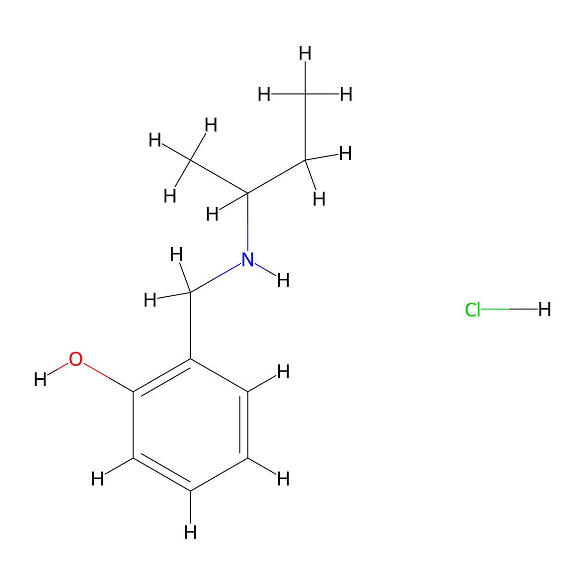 2-{[(Butan-2-yl)amino]methyl}phenol hydrochloride molecular structure, CAS 855350-91-3