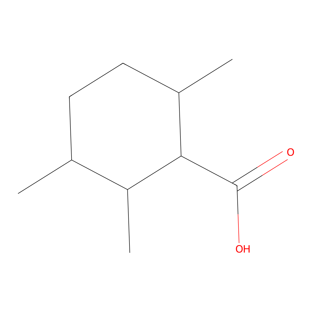 2,3,6-Trimethylcyclohexane-1-carboxylic acid molecular structure, CAS 855351-66-5