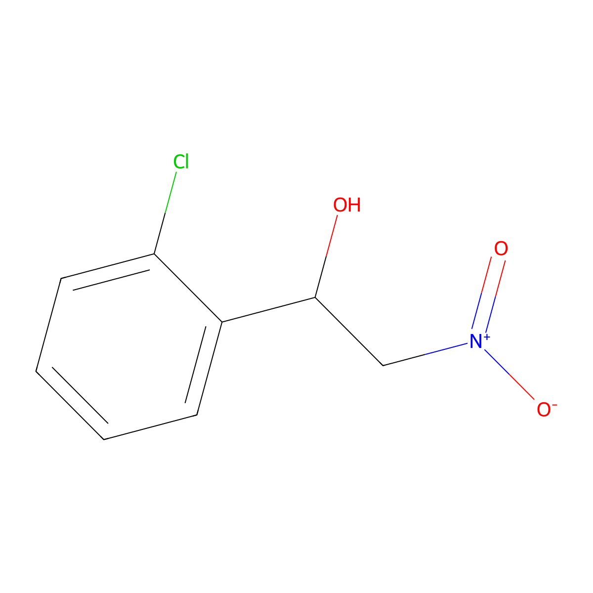 2-Chloro-alpha-(nitromethyl)benzyl alcohol molecular structure, CAS 85536-83-0