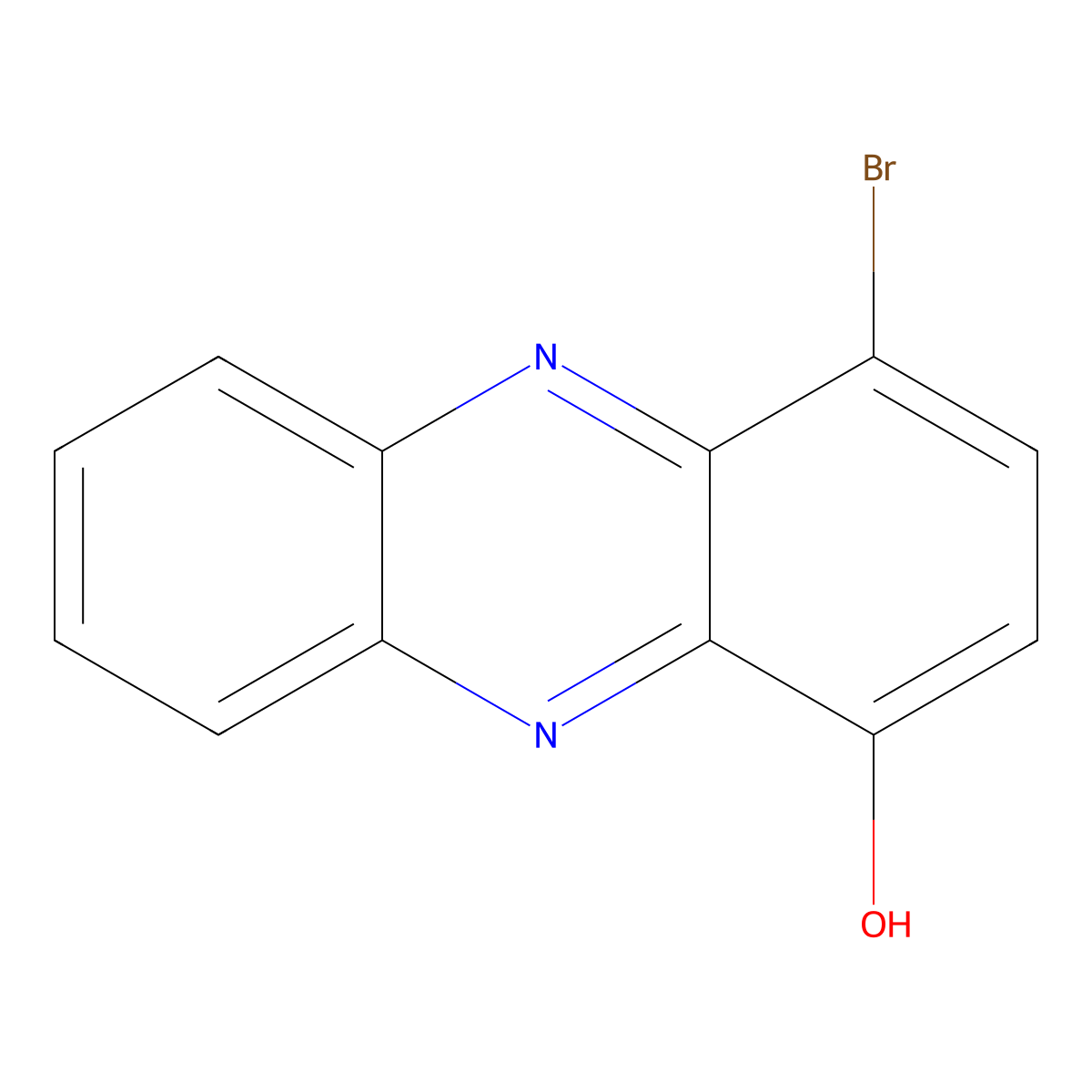 4-Bromophenazin-1-ol molecular structure, CAS 855375-07-4