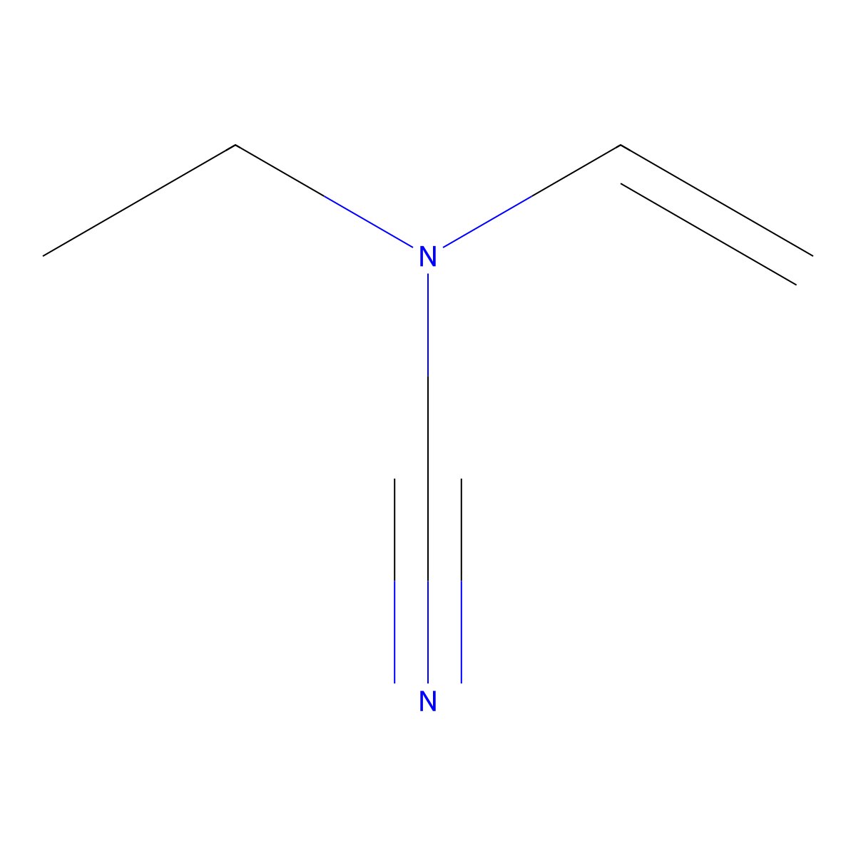 Cyano(ethenyl)ethylamine molecular structure, CAS 855381-91-8