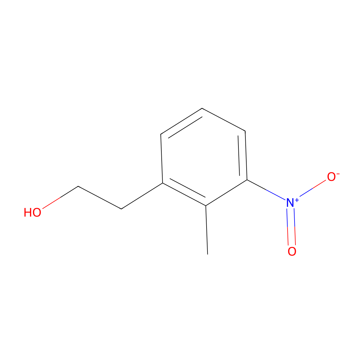 2-(2-Methyl-3-nitrophenyl)ethan-1-ol molecular structure, CAS 855382-76-2