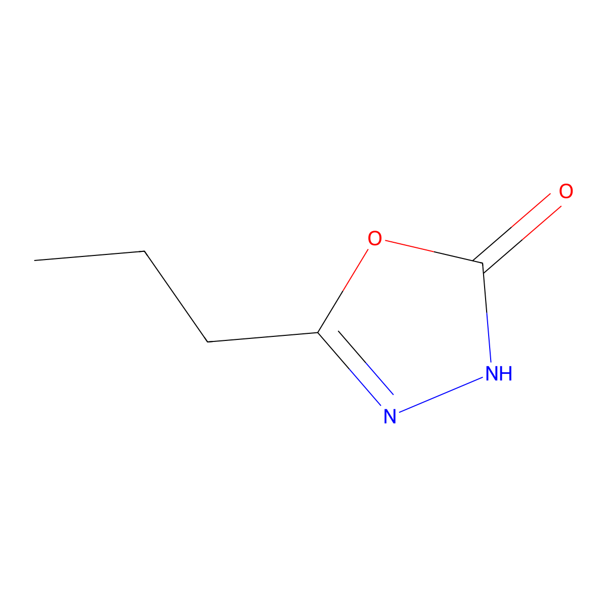 5-Propyl-1,3,4-oxadiazol-2-ol molecular structure, CAS 855389-47-8