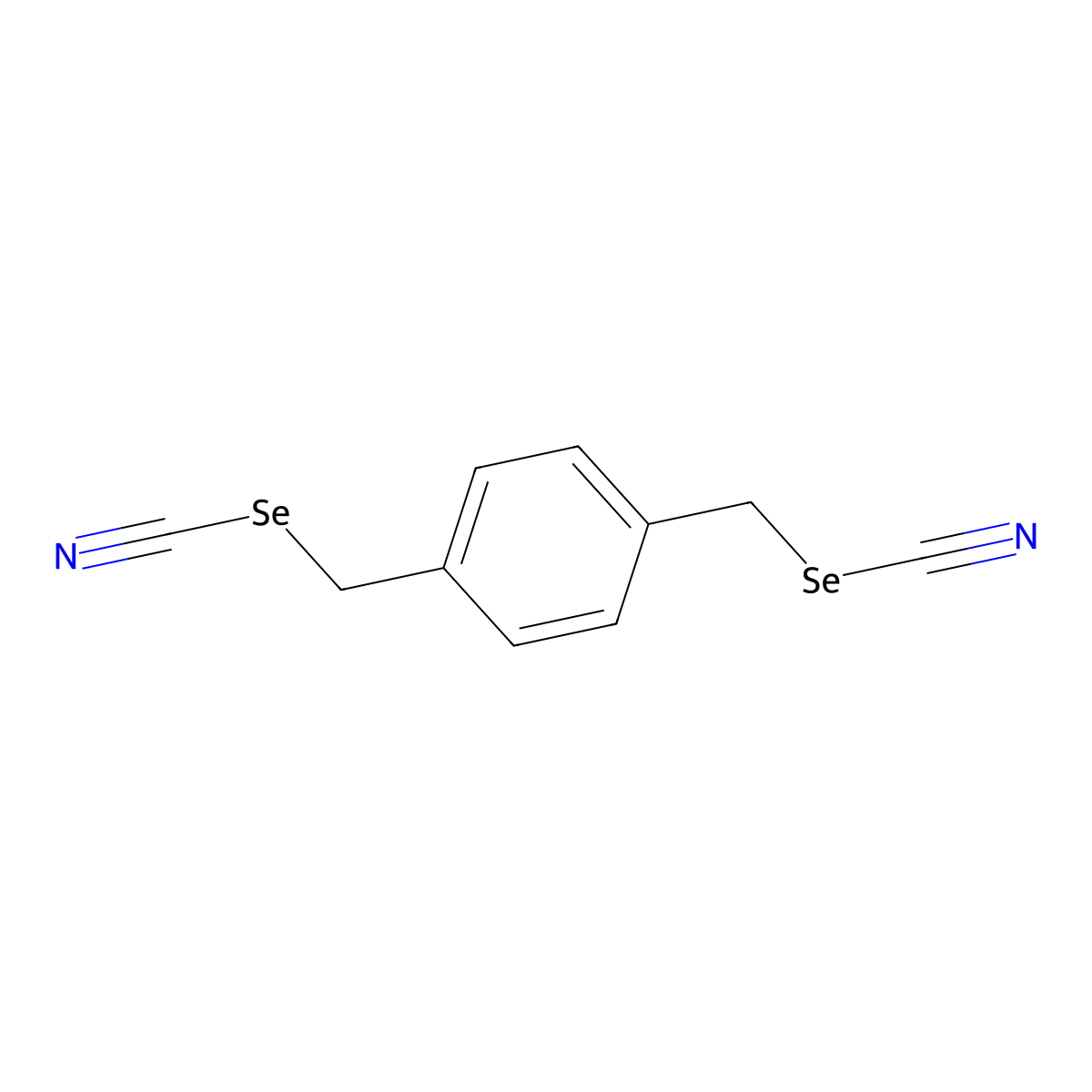 Se,Se'-(1,4-Phenylenebis(methylene)) diselenocyanate molecular structure, CAS 85539-83-9