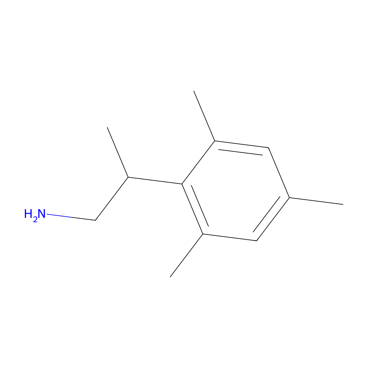 2-Mesitylpropan-1-amine molecular structure, CAS 855391-84-3