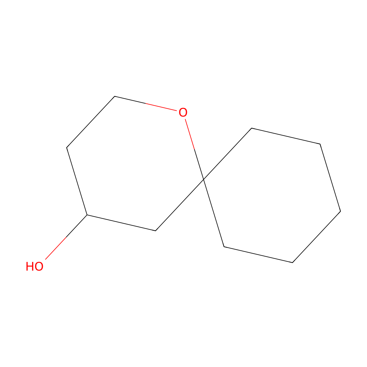 1-Oxaspiro[5.5]undecan-4-ol molecular structure, CAS 855398-42-4