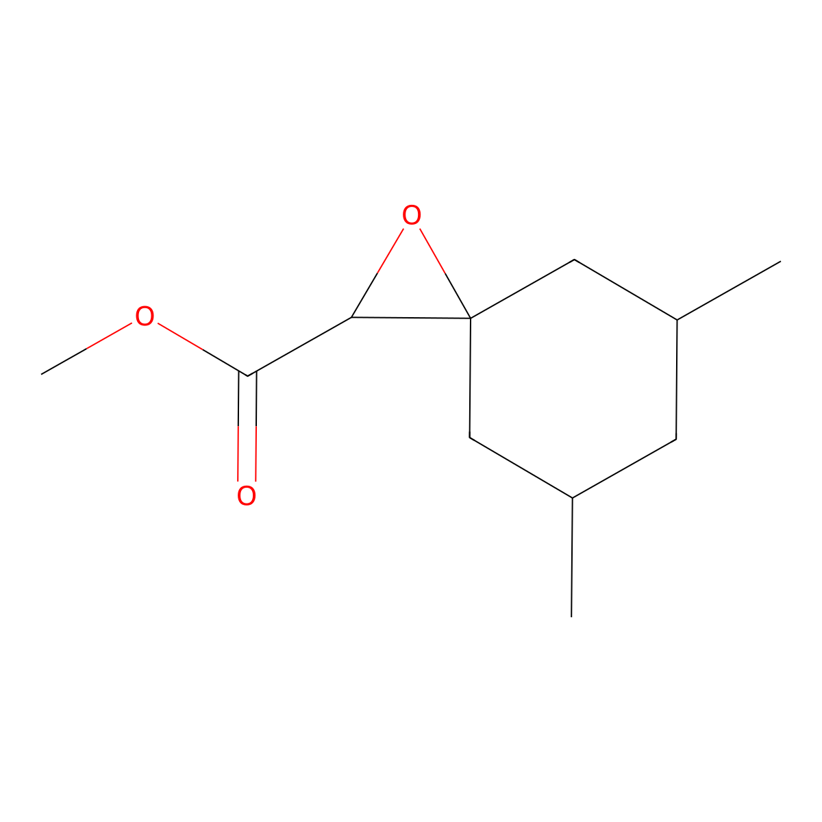 Methyl 5,7-dimethyl-1-oxaspiro[2.5]octane-2-carboxylate molecular structure, CAS 855398-47-9