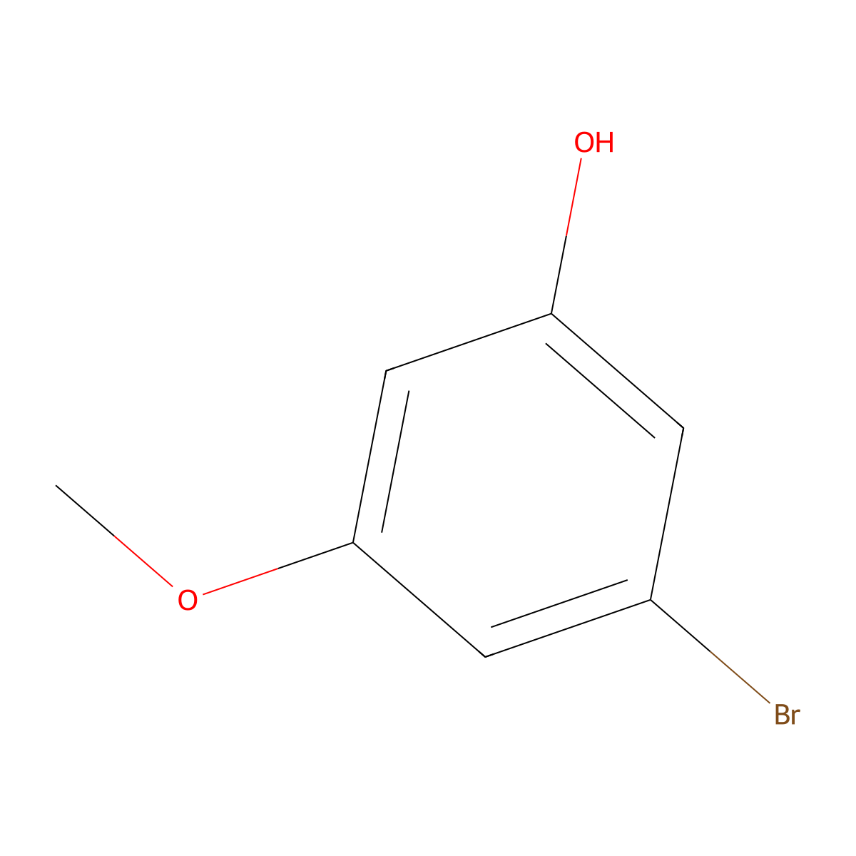 3-Bromo-5-methoxyphenol molecular structure, CAS 855400-66-7