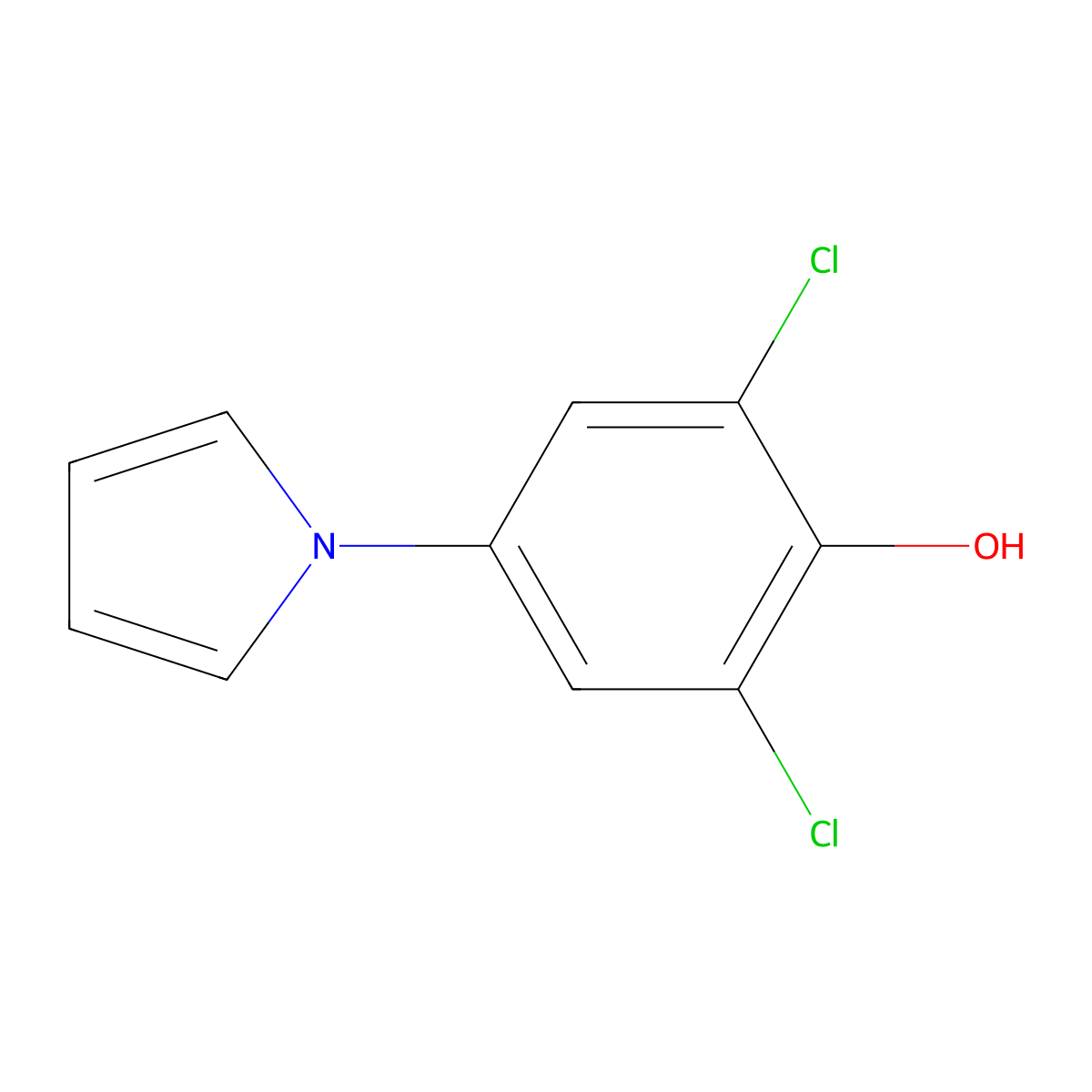 2,6-Dichloro-4-(1H-pyrrol-1-yl)phenol molecular structure, CAS 855406-67-6