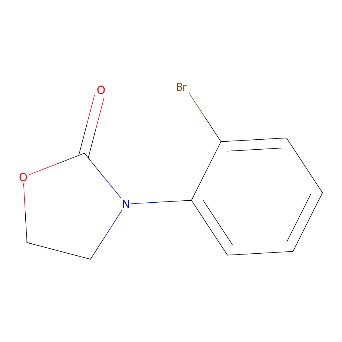 3-(2-Bromophenyl)-1,3-oxazolidin-2-one molecular structure, CAS 855410-34-3