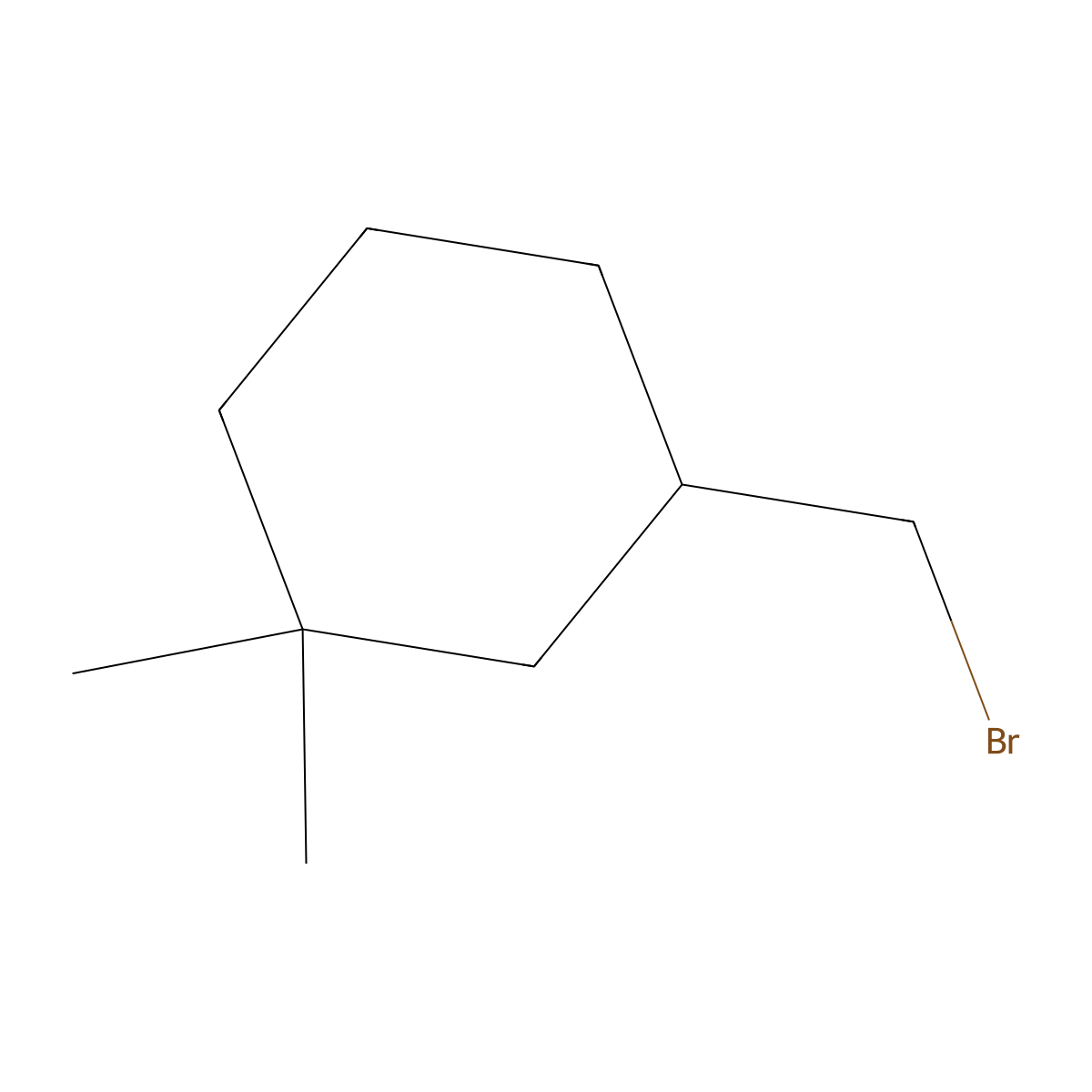 3-(Bromomethyl)-1,1-dimethylcyclohexane molecular structure, CAS 855411-65-3