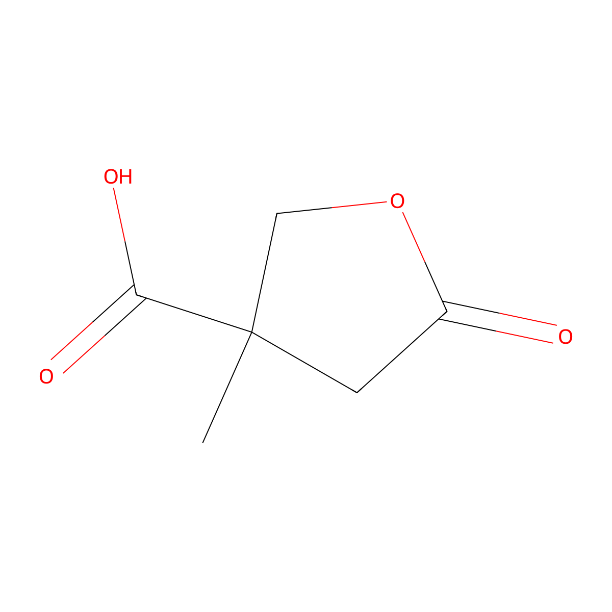 3-Methyl-5-oxooxolane-3-carboxylic acid molecular structure, CAS 855427-61-1