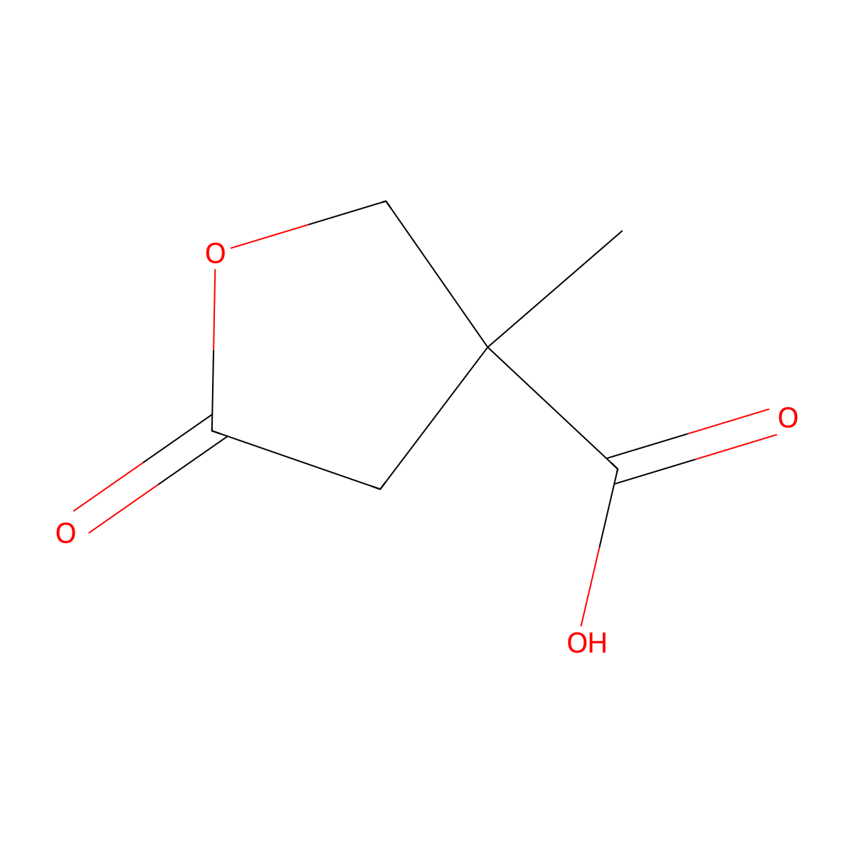 3-Methyl-5-oxooxolane-3-carboxylic acid molecular structure, CAS 855427-61-1