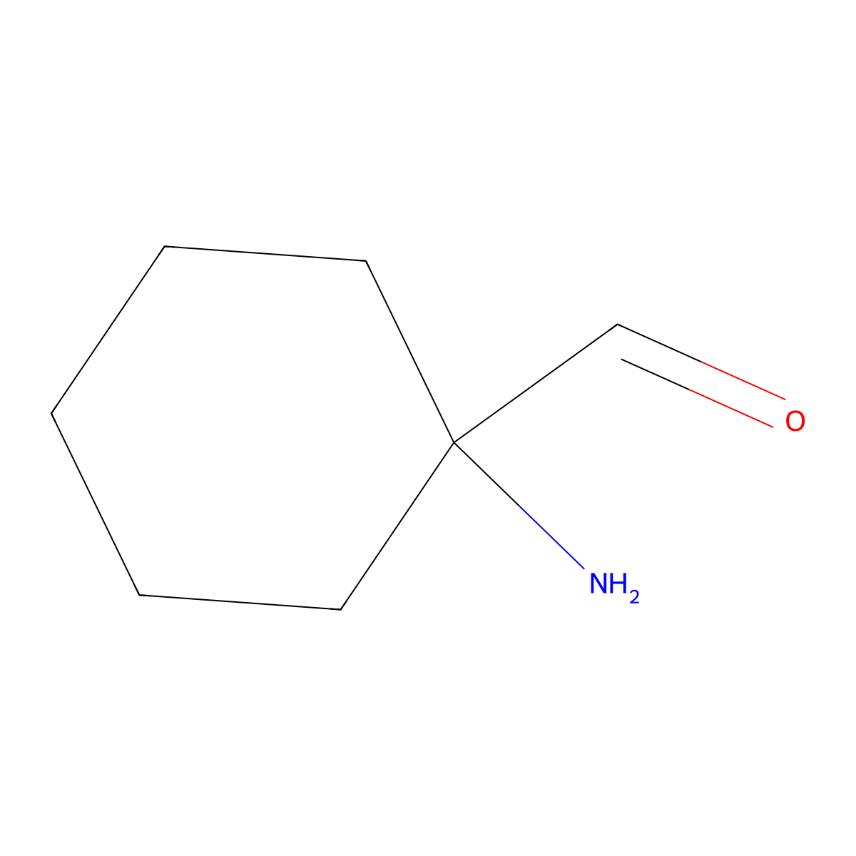1-Aminocyclohexane-1-carbaldehyde molecular structure, CAS 855428-01-2