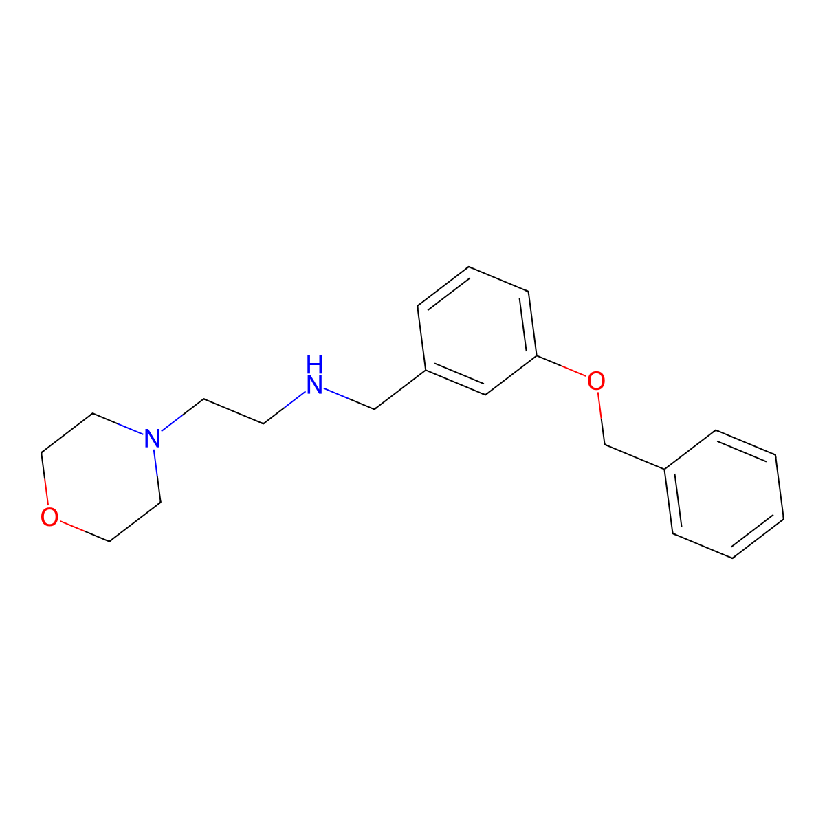 N-[3-(benzyloxy)benzyl]-2-(morpholin-4-yl)ethanamine molecular structure, CAS 855436-41-8