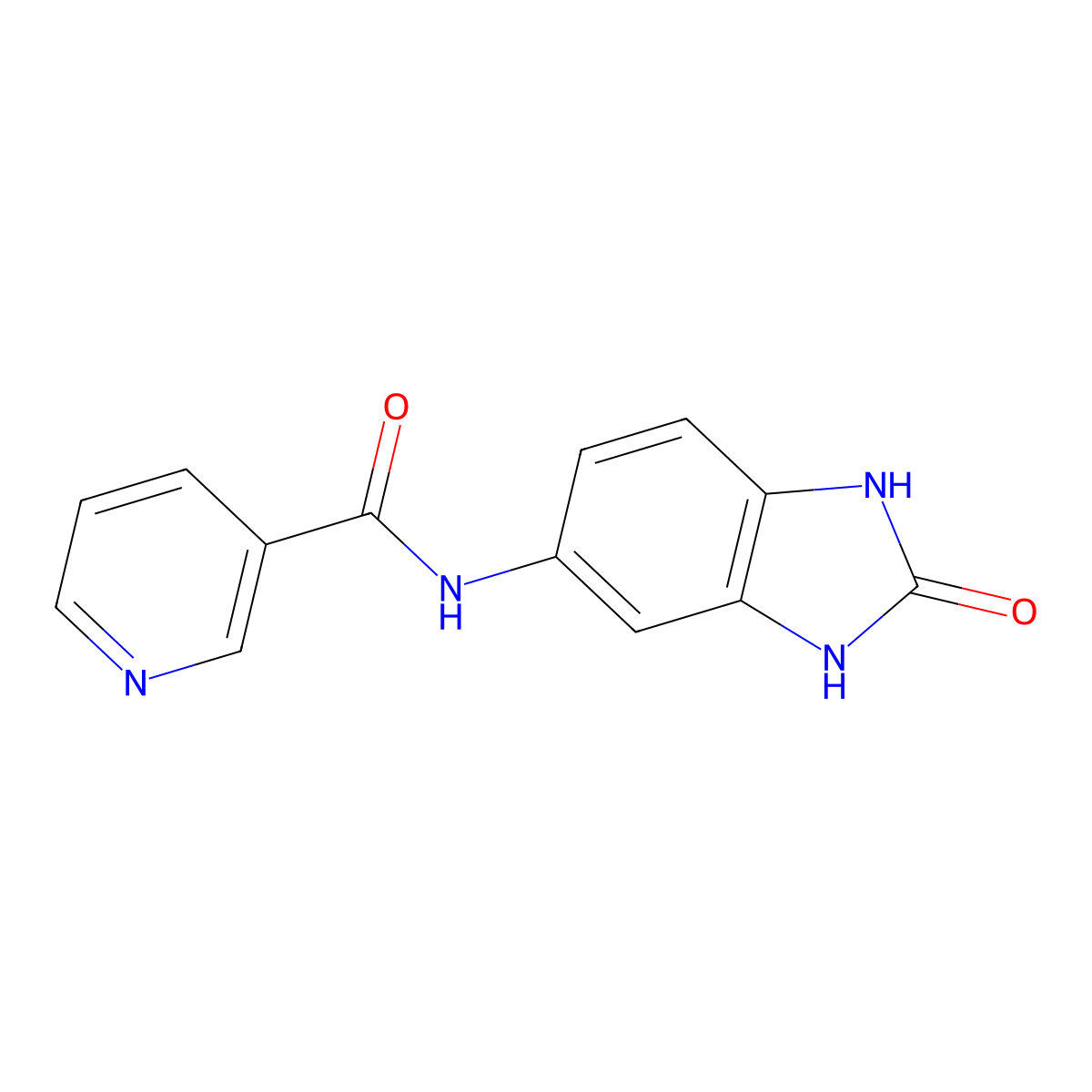 N-(2-oxo-1,3-dihydrobenzimidazol-5-yl)pyridine-3-carboxamide molecular structure, CAS 85545-62-6