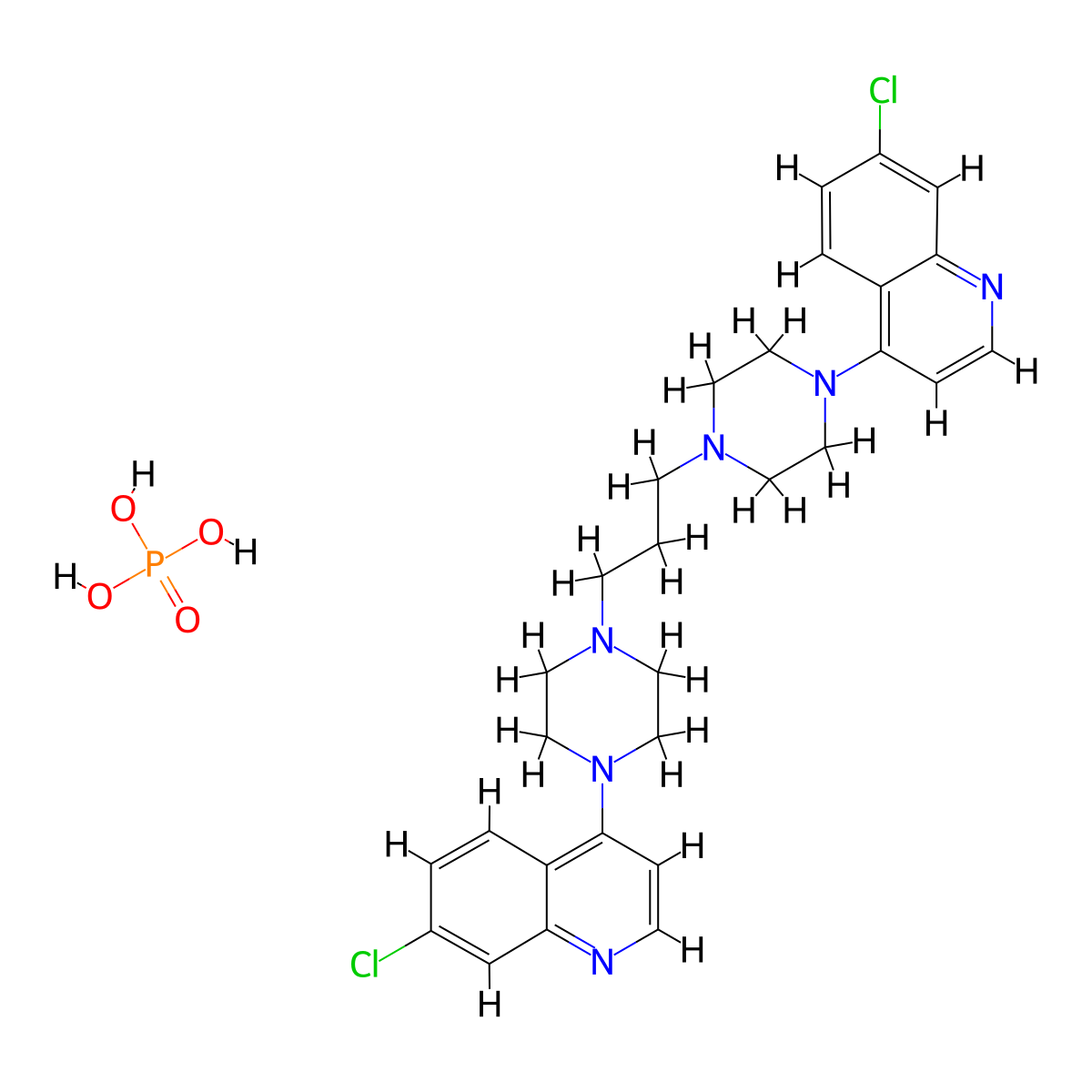 Piperaquine Phosphate molecular structure, CAS 85547-56-4