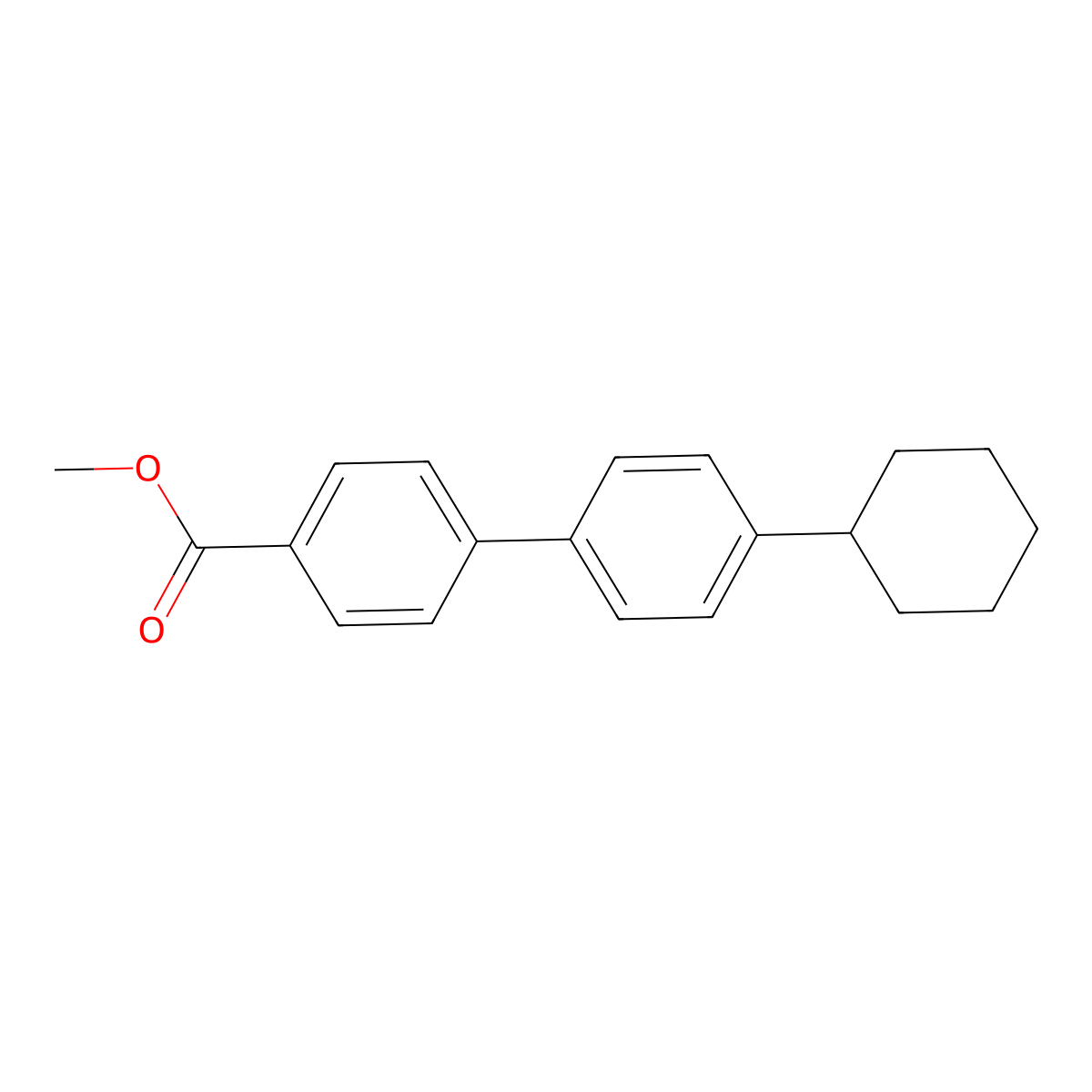 Methyl 4'-cyclohexyl[1,1'-biphenyl]-4-carboxylate molecular structure, CAS 855470-79-0