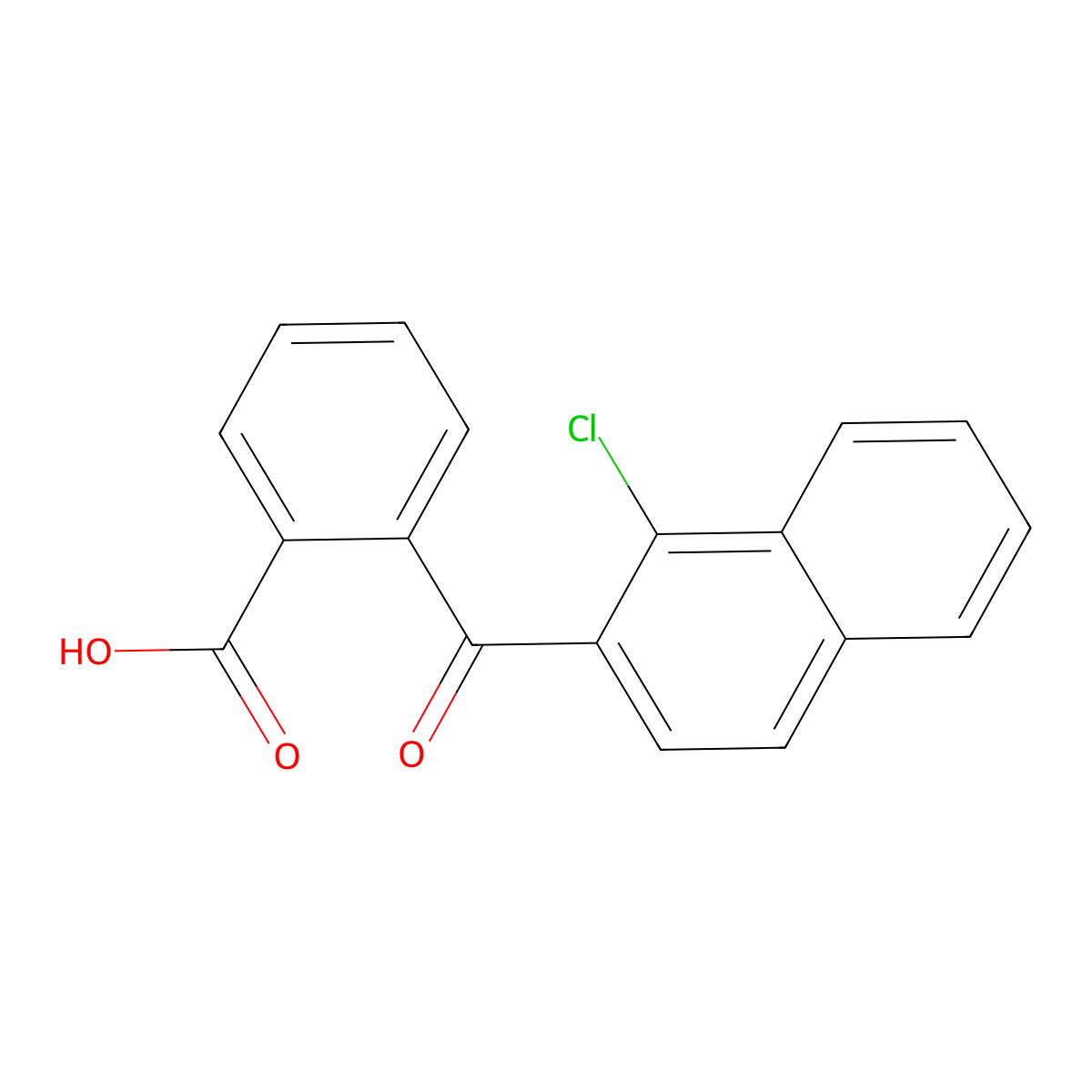 2-(1-Chloronaphthalene-2-carbonyl)benzoic acid molecular structure, CAS 855471-67-9