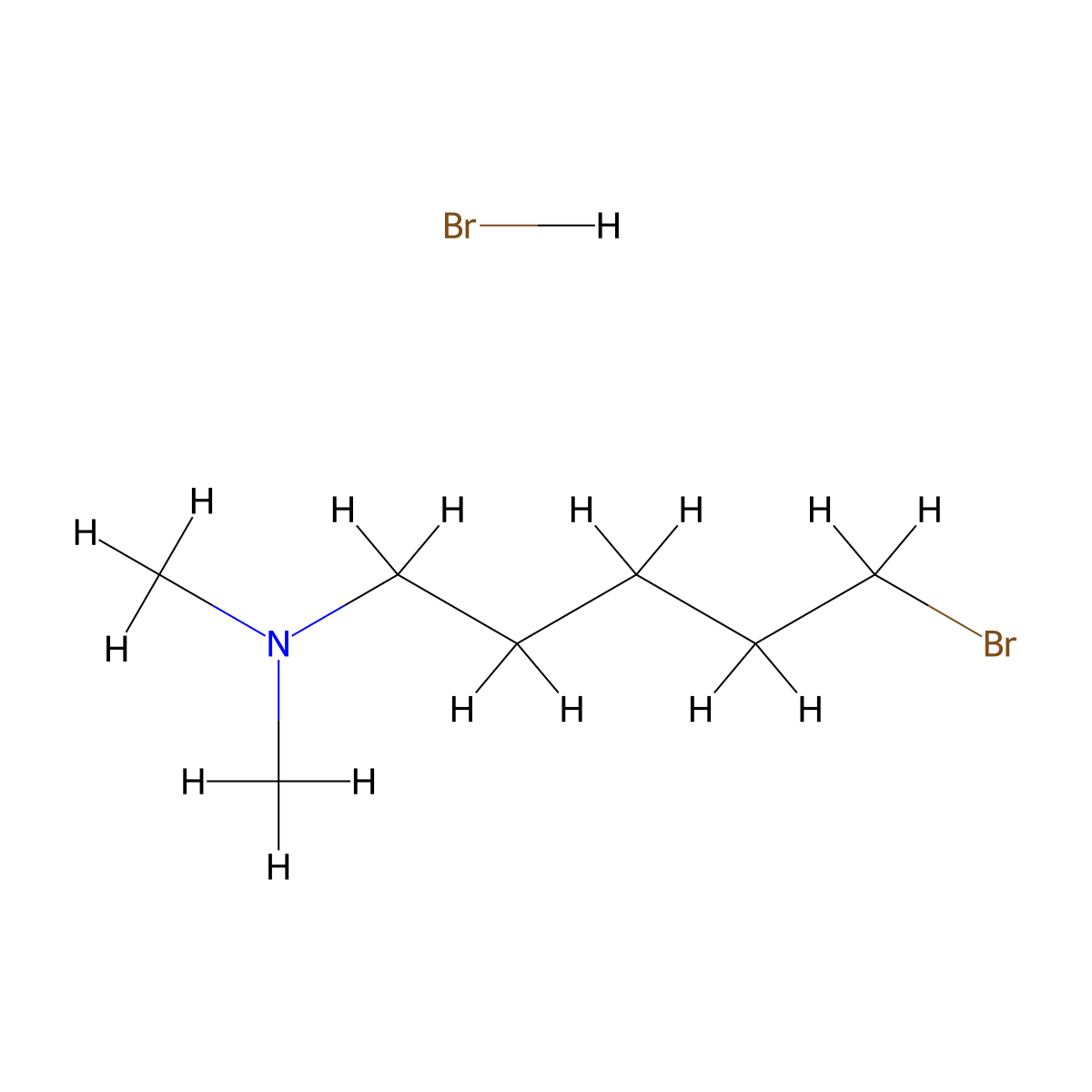 (5-Bromopentyl)dimethylamine hydrobromide molecular structure, CAS 855474-64-5