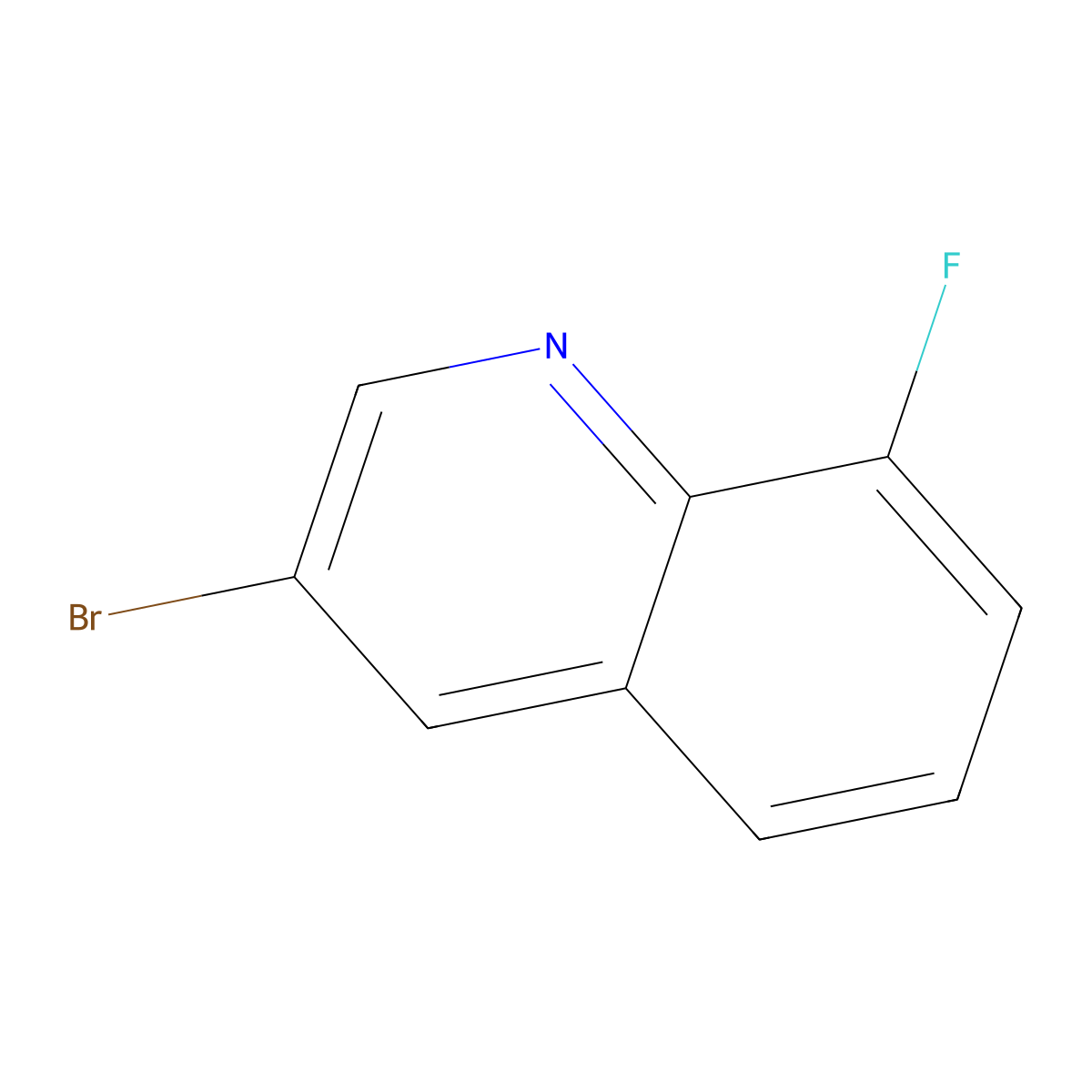3-Bromo-8-fluoro-quinoline molecular structure, CAS 855477-01-9