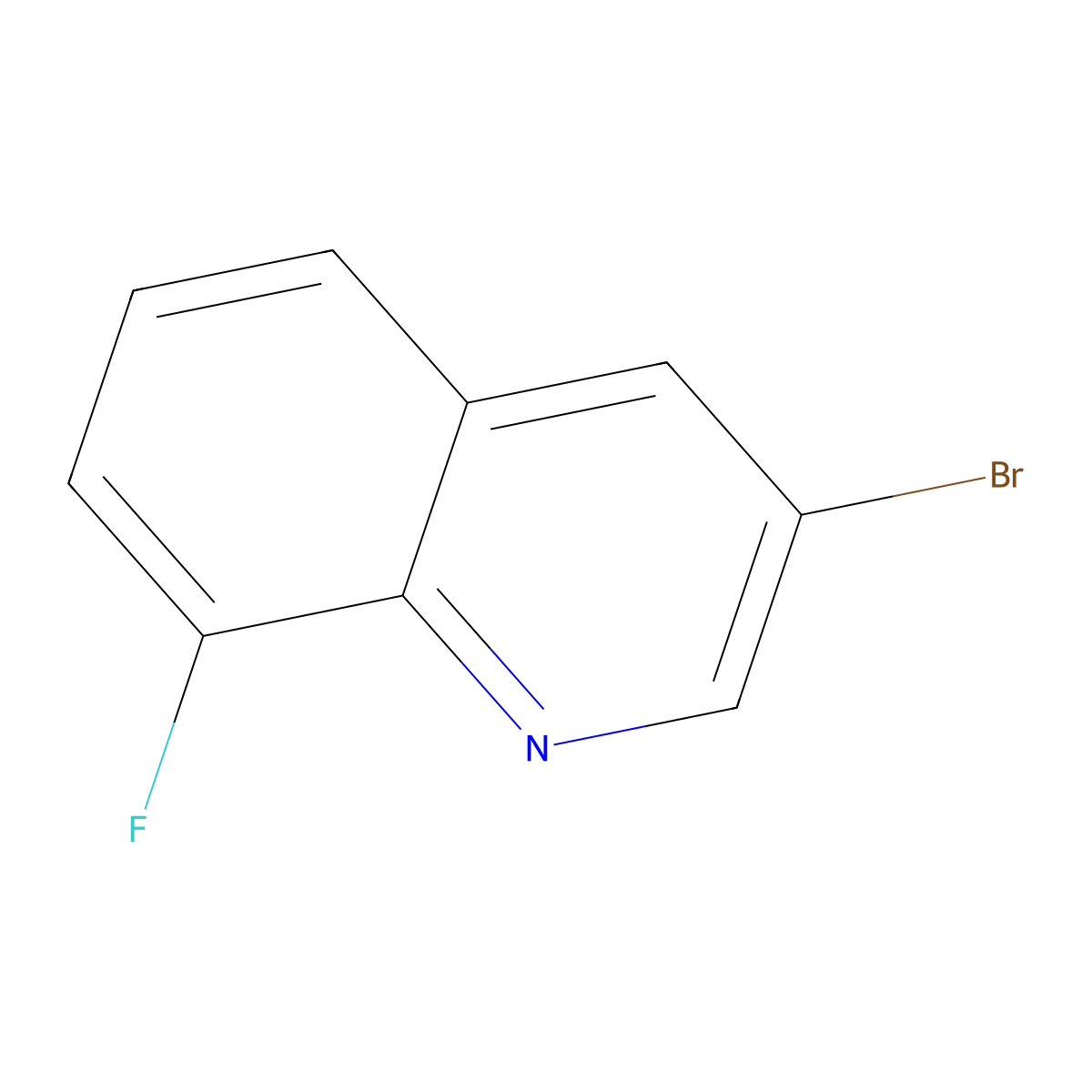 3-Bromo-8-fluoro-quinoline molecular structure, CAS 855477-01-9