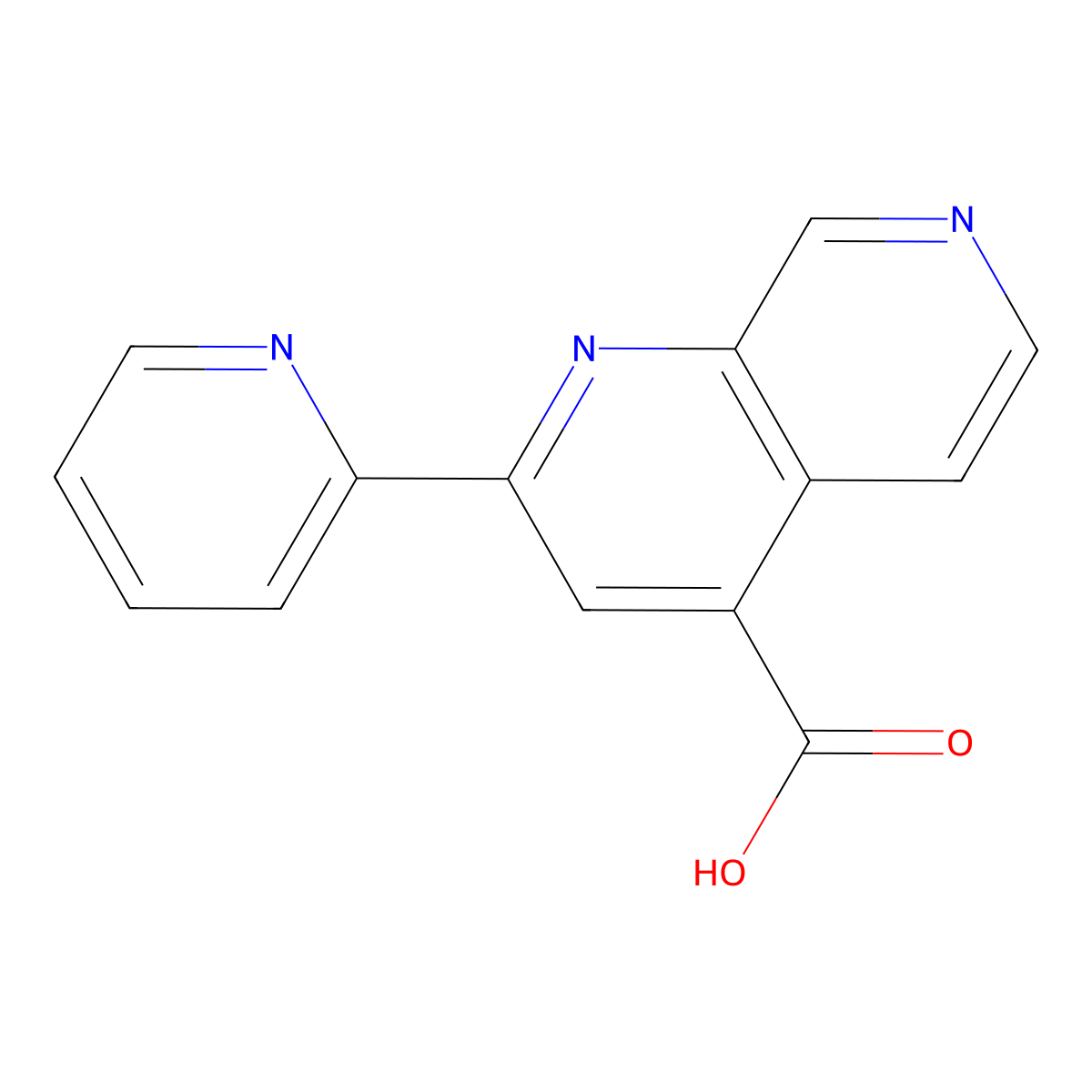 2-(Pyridin-2-yl)-1,7-naphthyridine-4-carboxylic acid molecular structure, CAS 855521-67-4