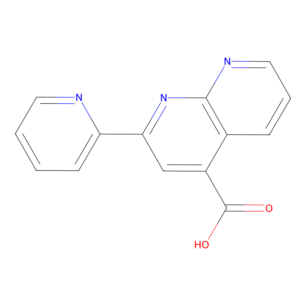 2-(Pyridin-2-yl)-1,8-naphthyridine-4-carboxylic acid molecular structure, CAS 855521-71-0