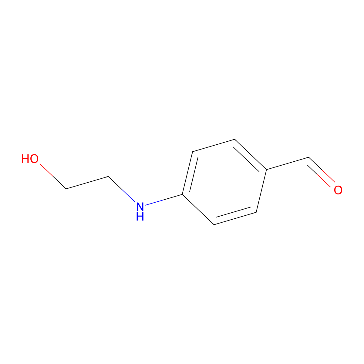 4-((2-Hydroxyethyl)amino)benzaldehyde molecular structure, CAS 855525-78-9