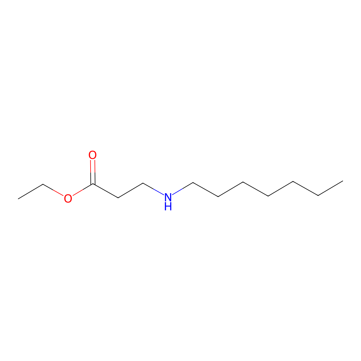 Ethyl 3-(heptylamino)propanoate molecular structure, CAS 85553-27-1