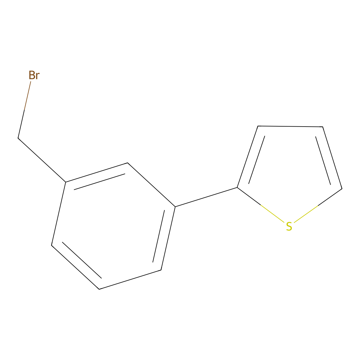 2-[3-(Bromomethyl)phenyl]thiophene molecular structure, CAS 85553-44-2