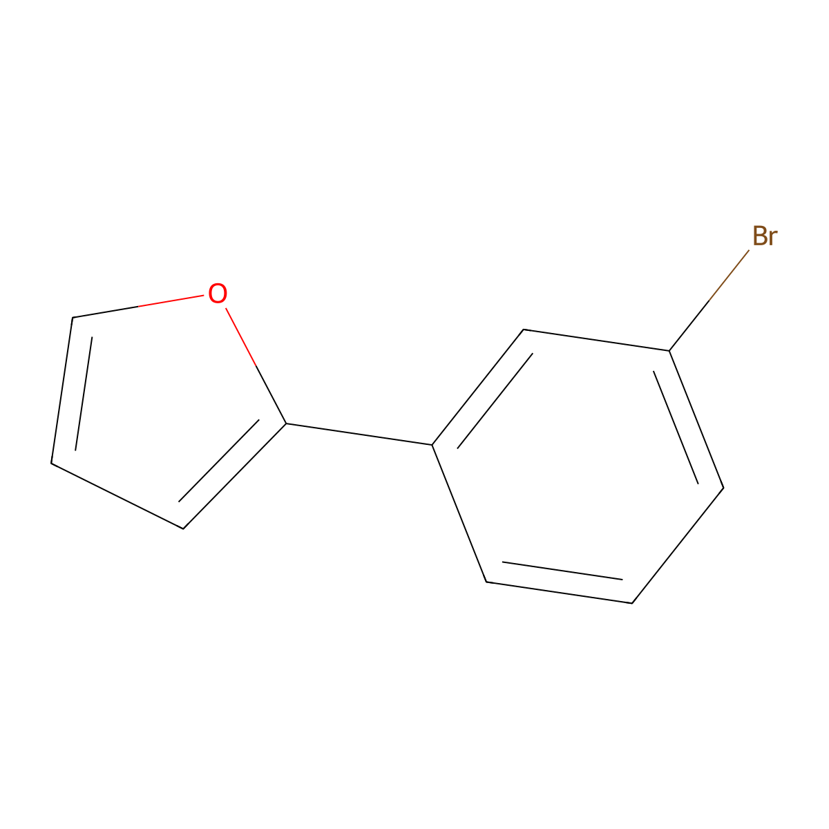 2-(3-Bromophenyl)furan molecular structure, CAS 85553-51-1