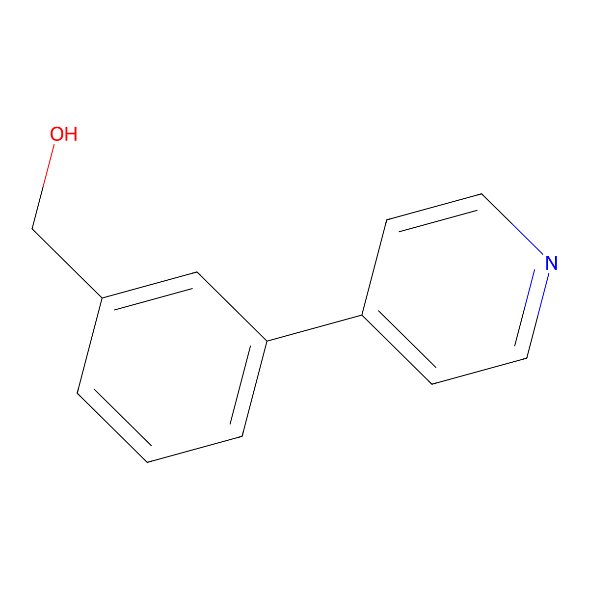 (3-(Pyridin-4-yl)phenyl)methanol molecular structure, CAS 85553-55-5