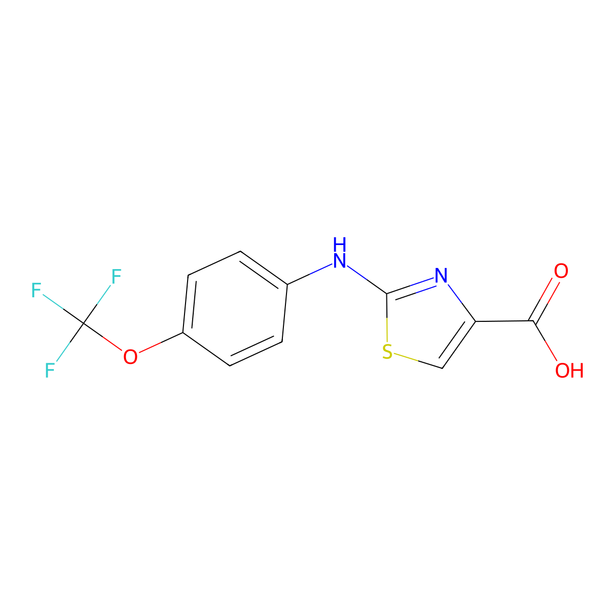 2-{[4-(Trifluoromethoxy)phenyl]amino}-1,3-thiazole-4-carboxylic acid molecular structure, CAS 855531-22-5